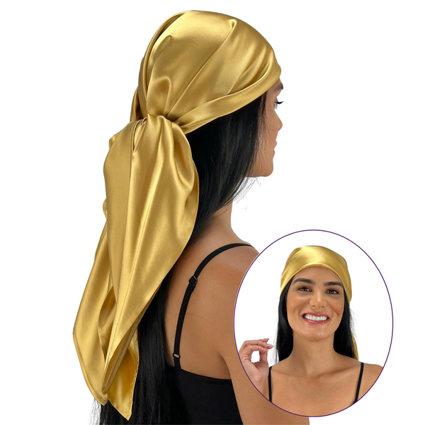 Silk Headwrap - hotsell Gold Rush