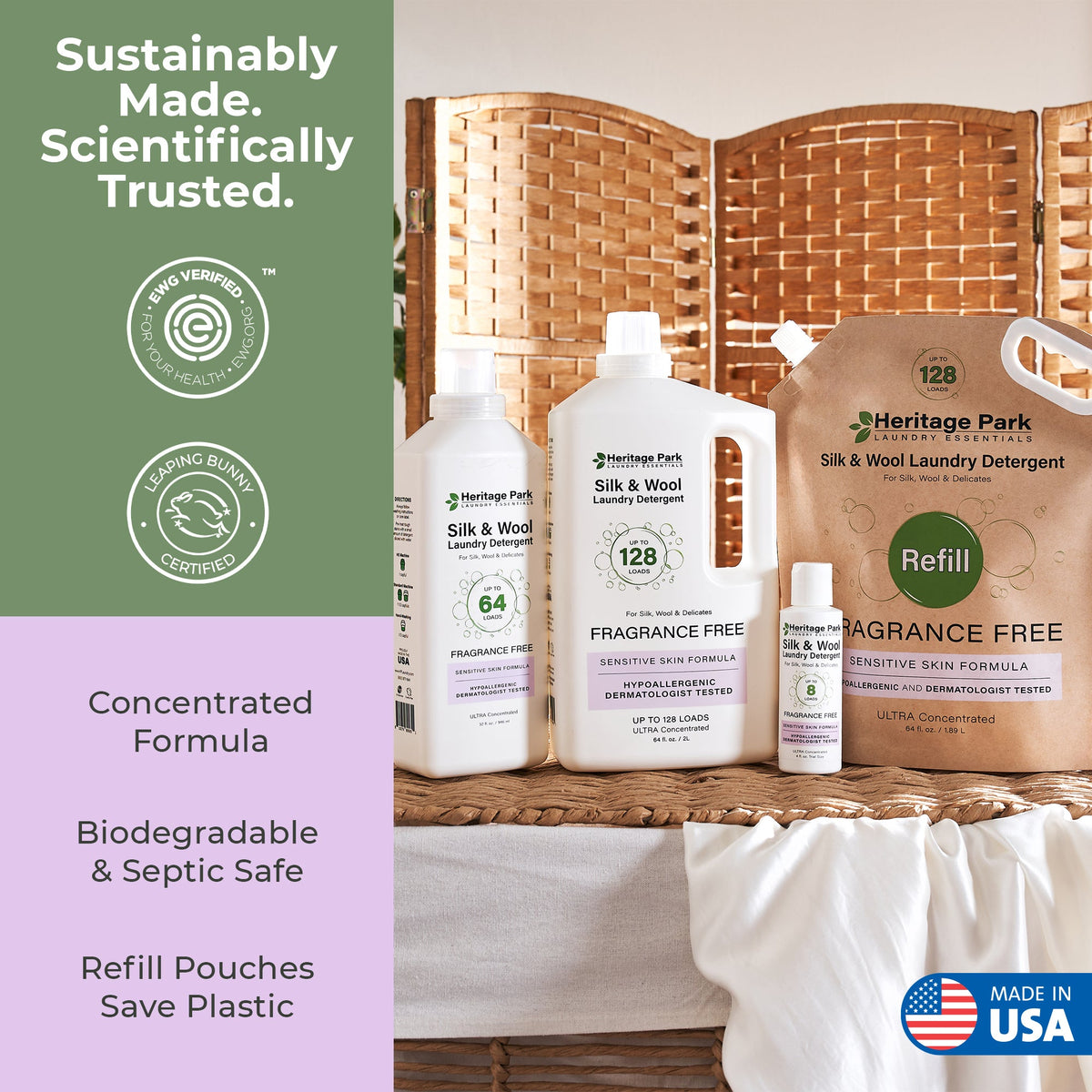 Heritage Park Silk & Wool Detergent - Fragrance Free