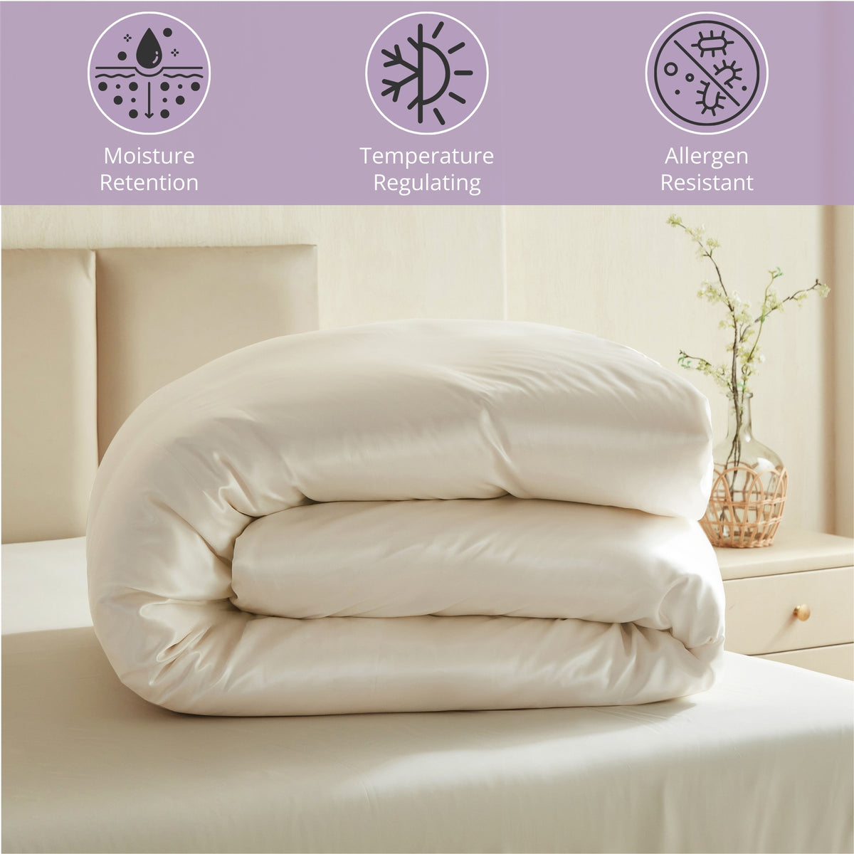22 Momme Silk Duvet Cover - Ivory