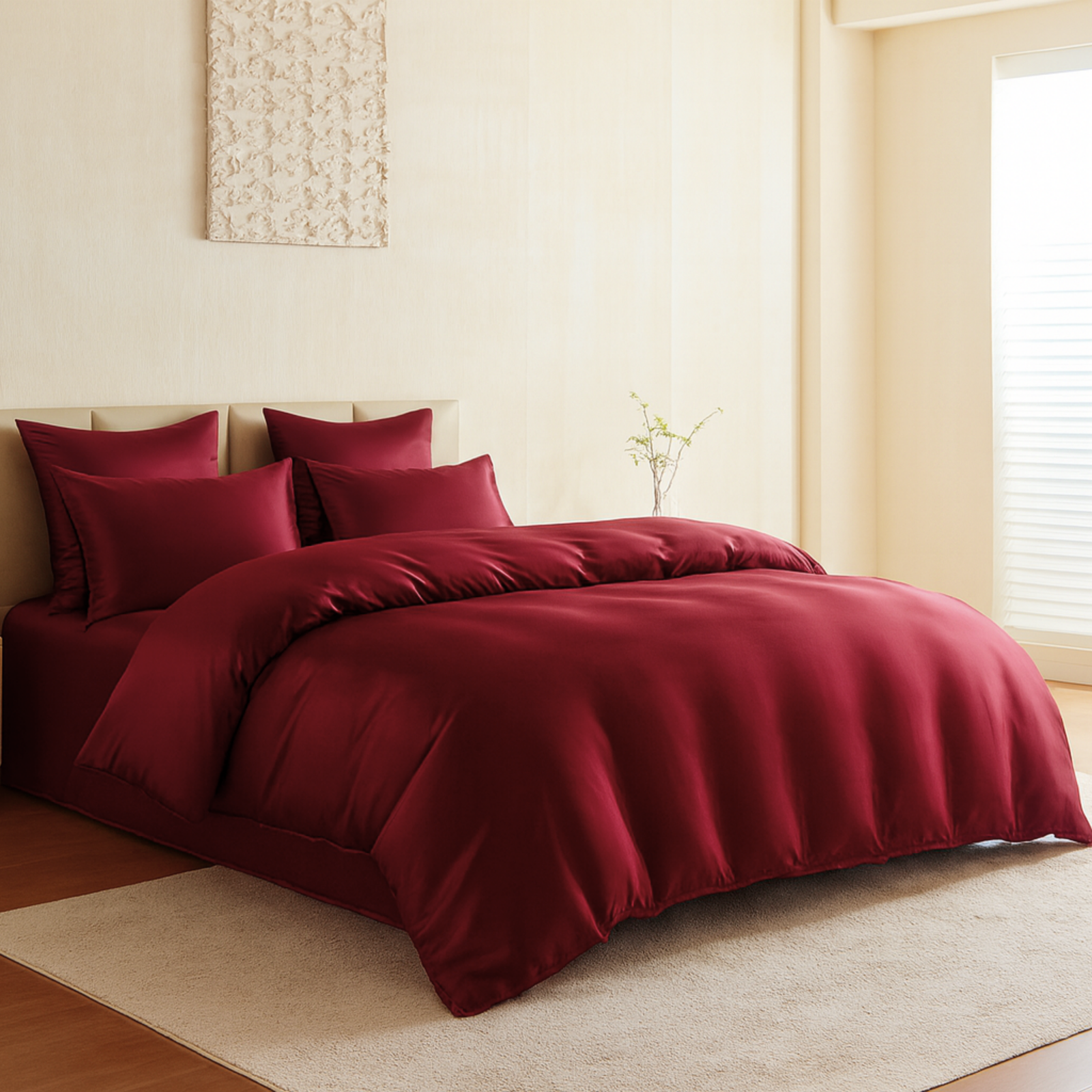 Red Silk Bedding