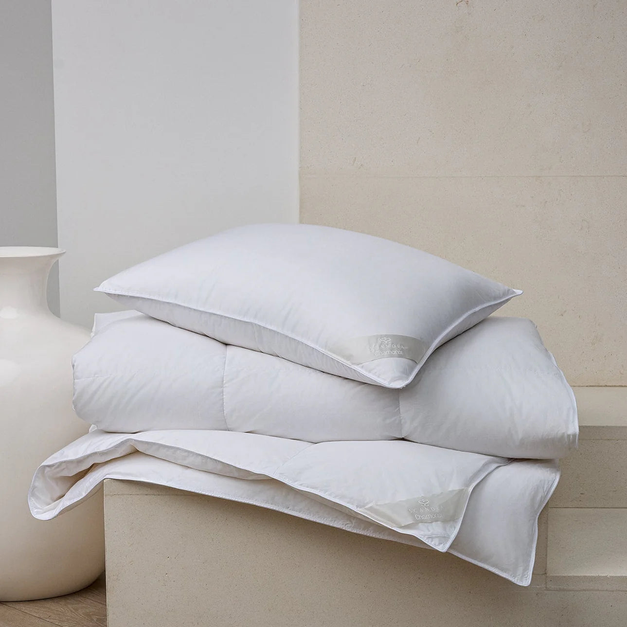 Scandia Home Chamonix Siberian White Goose Down Comforter Main Medium Weight Fine Linens