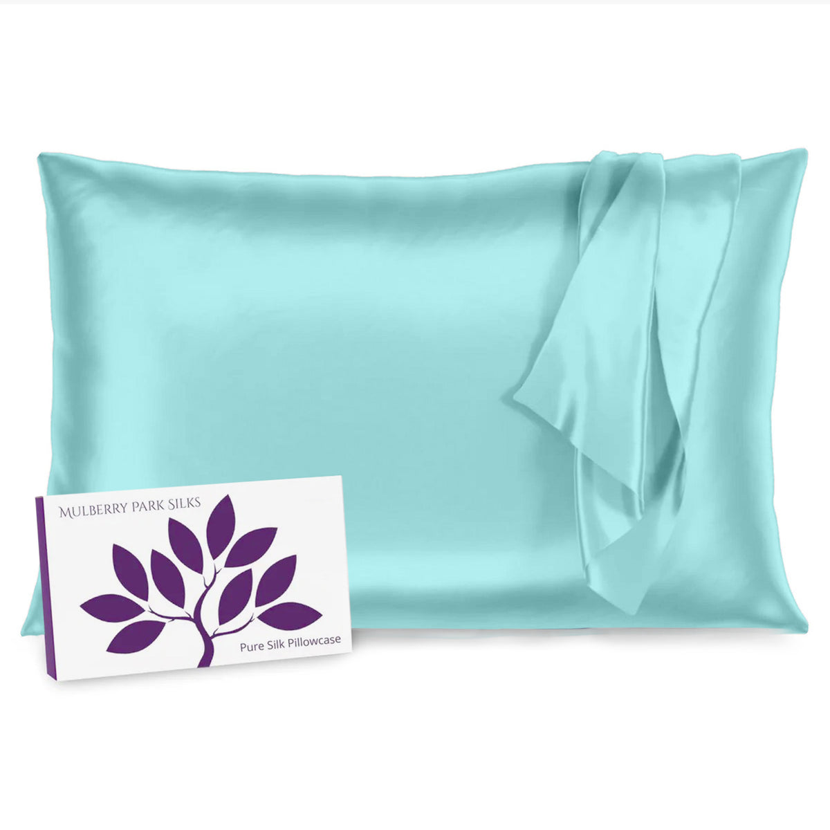 30 Momme Silk Pillowcase - Aqua