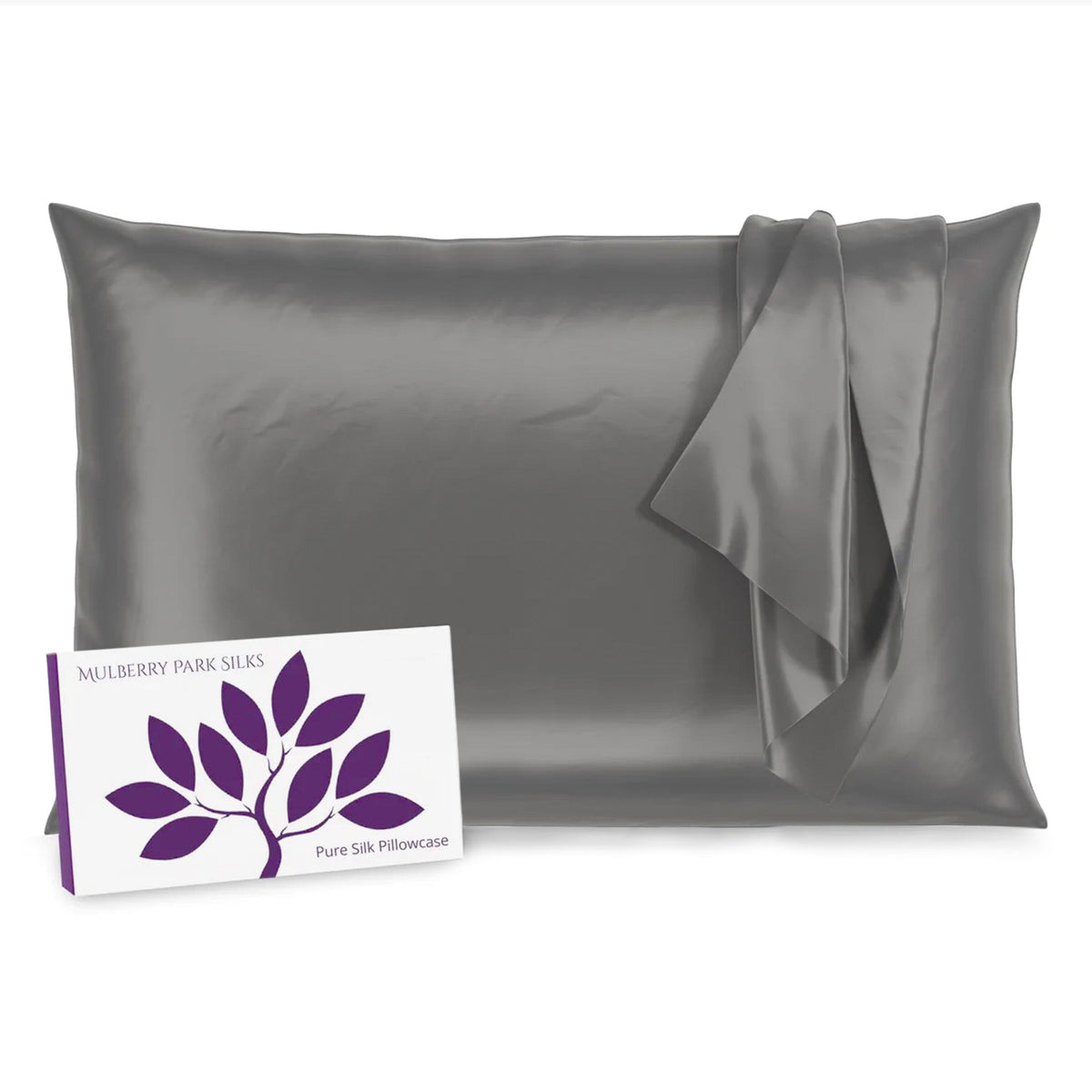 30 Momme Silk Pillowcase - Gunmetal