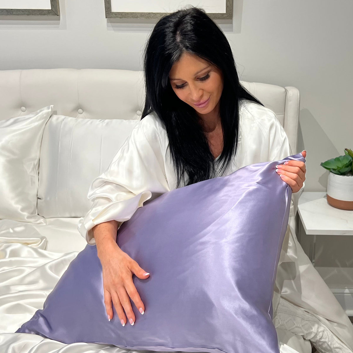 19 Momme Lilac Purple Silk Pillowcase
