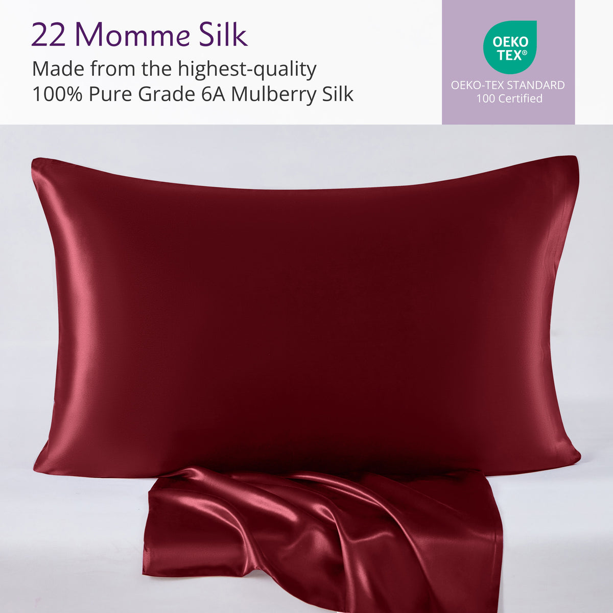 22 Momme Silk Pillowcase - Cabernet