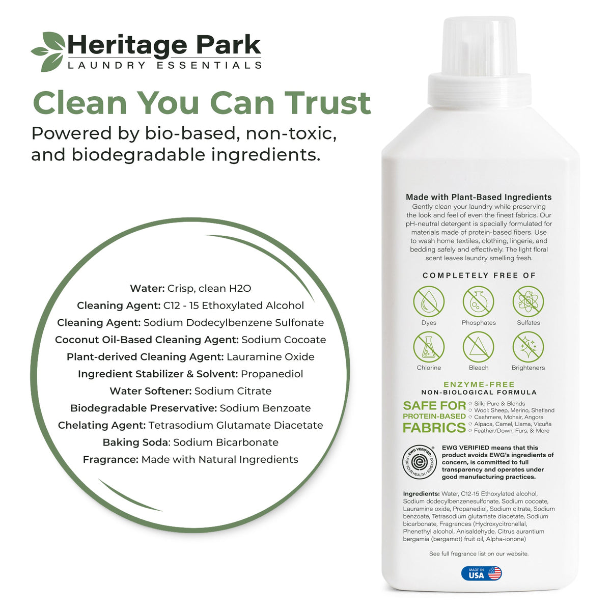Heritage Park Silk & Wool Detergent - Spring Magnolia