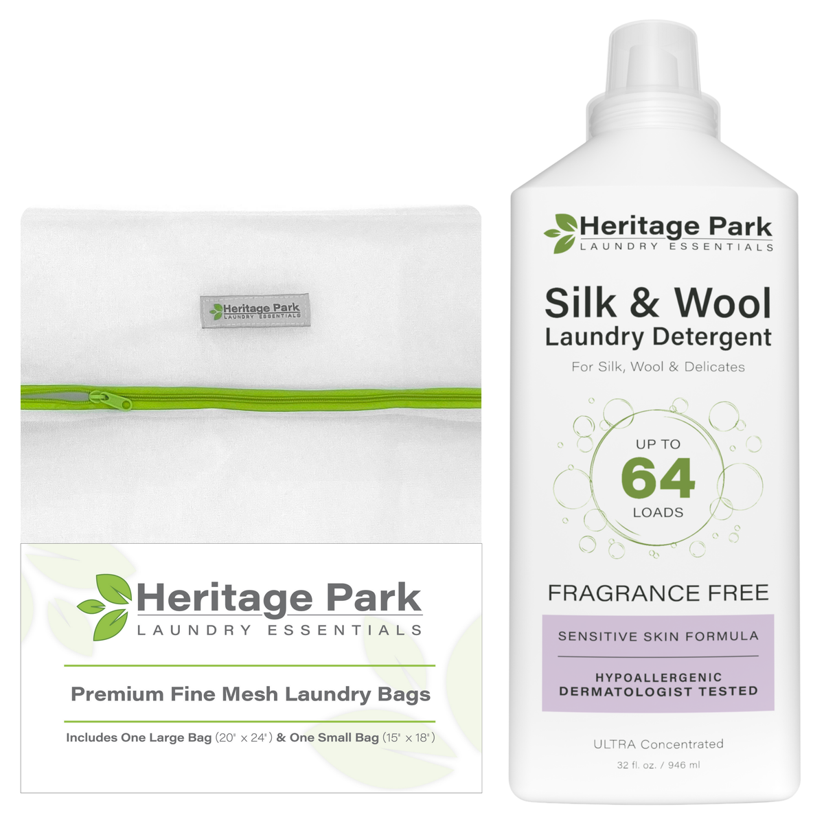 Heritage Park Silk & Wool Laundry Care Bundle | Mulberry Park Silks