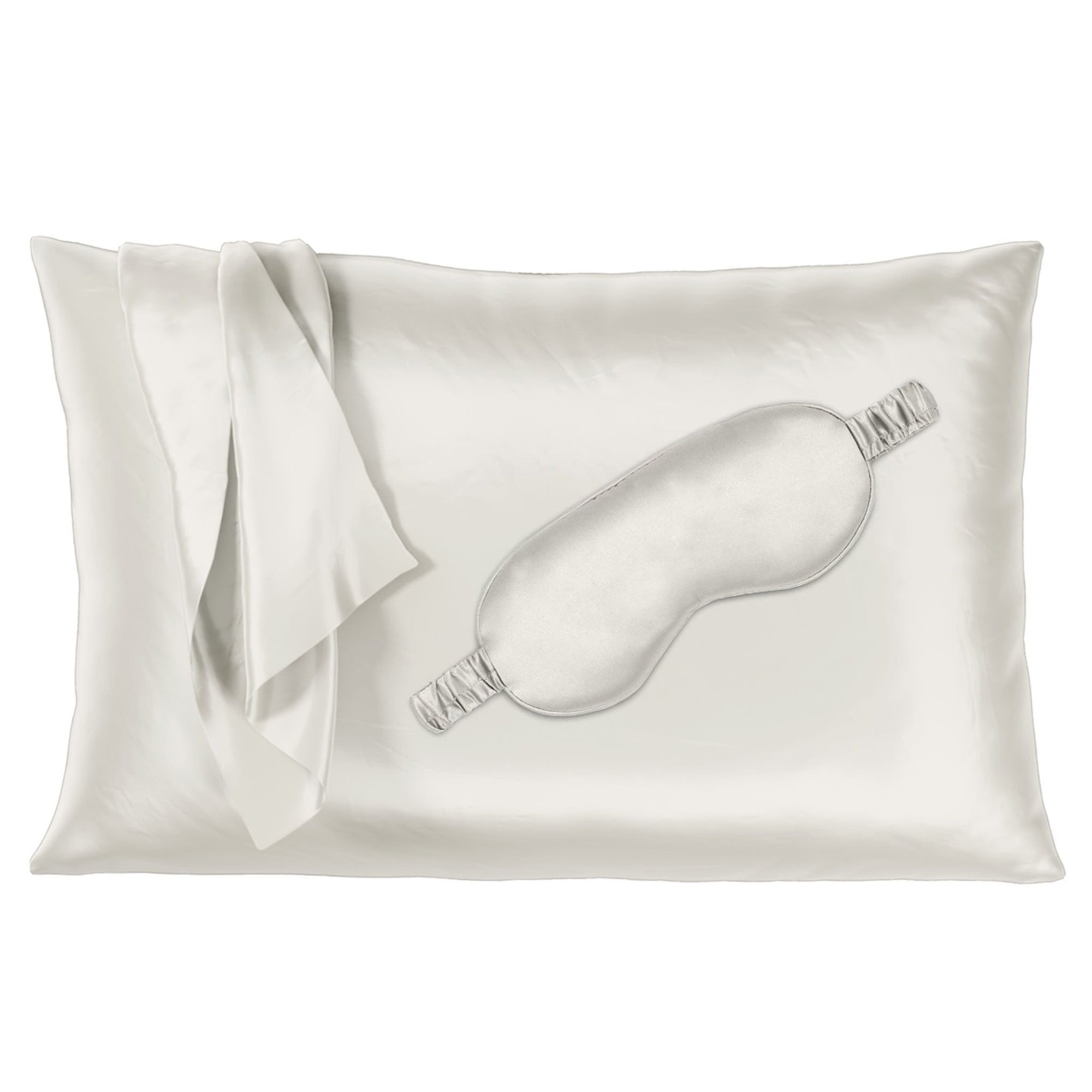 22 Momme Silk Pillowcase & Sleep Mask Gift Set - Ivory