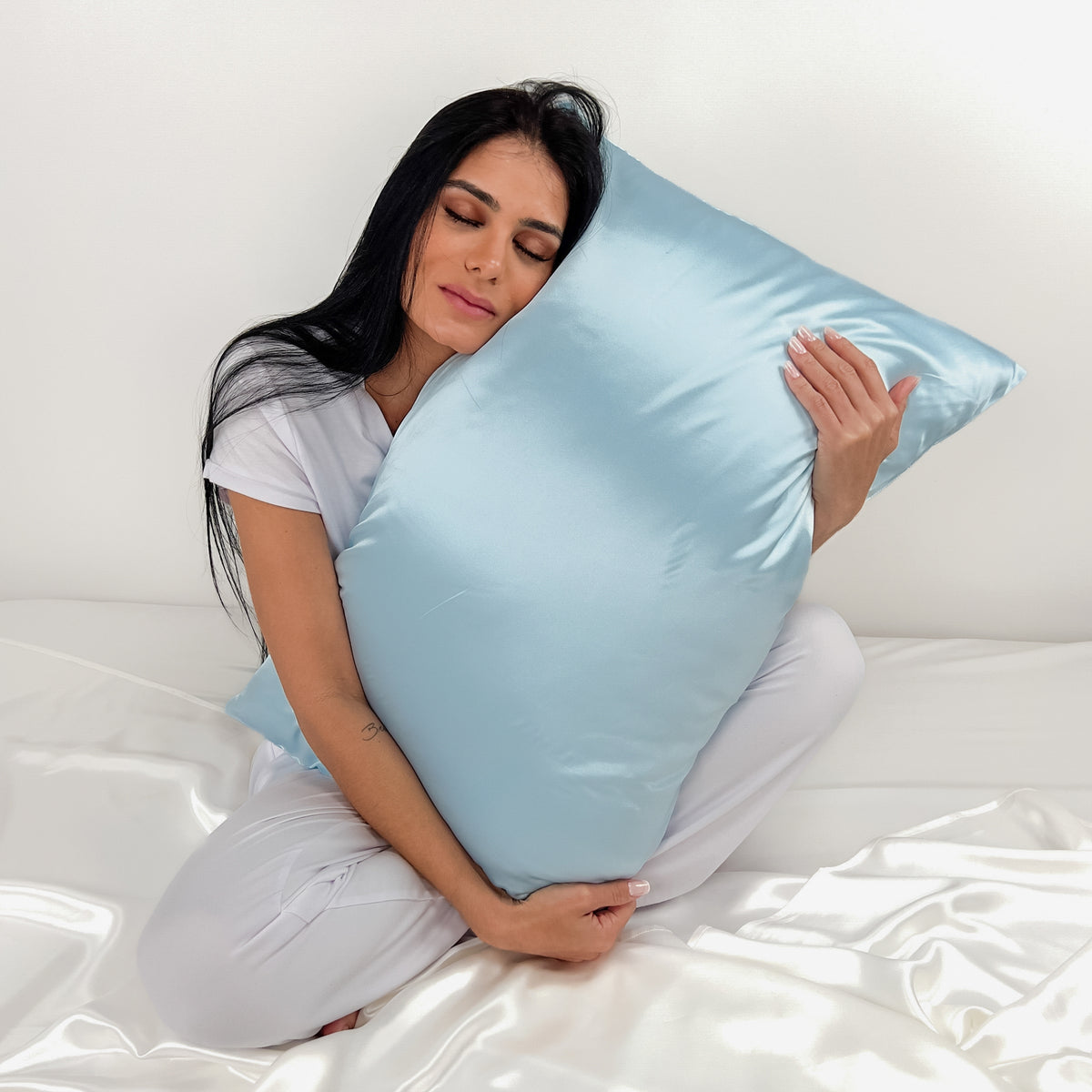 19 Momme Silk Pillowcase - Blue