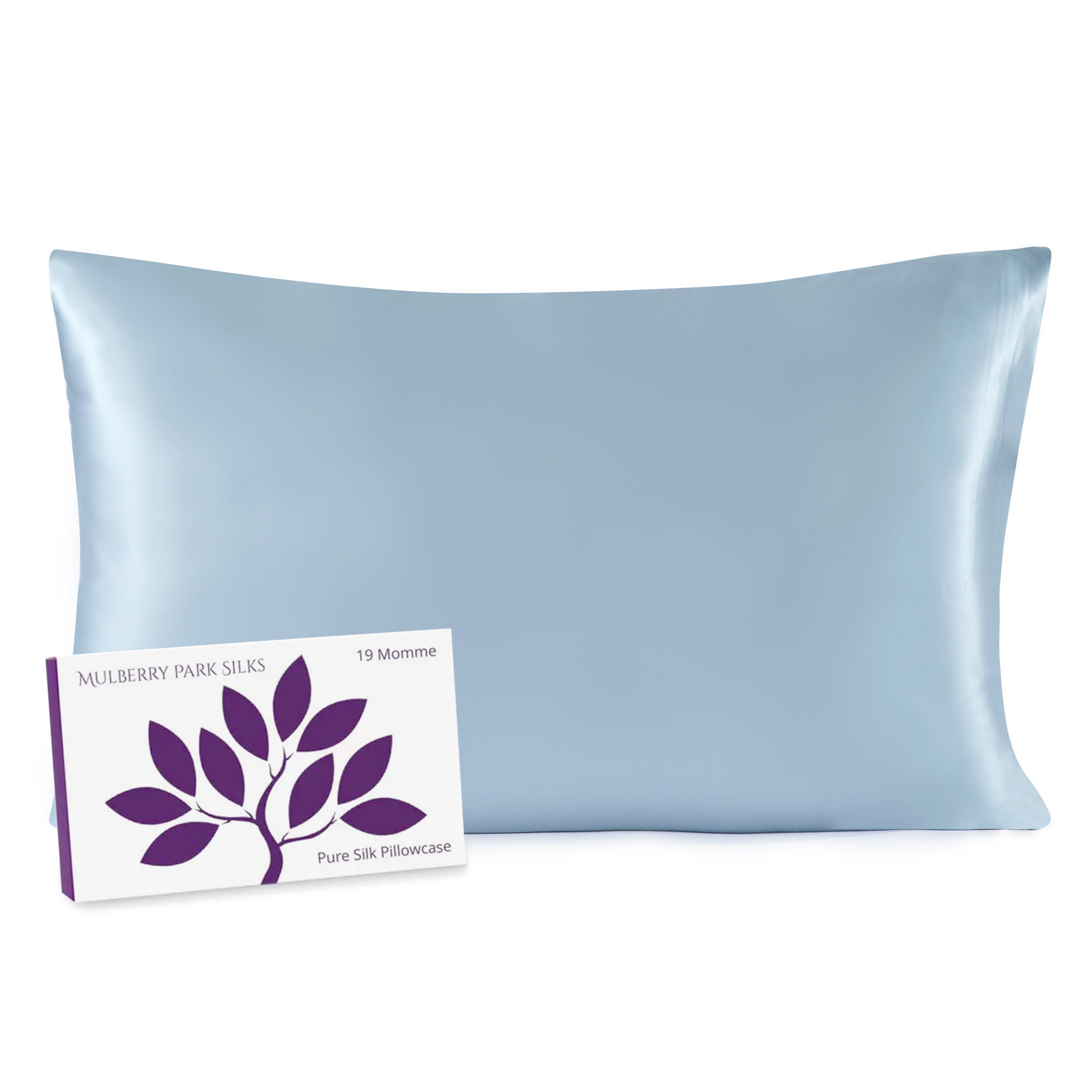 100% hotsell Blue silk charmeuse pillowcase