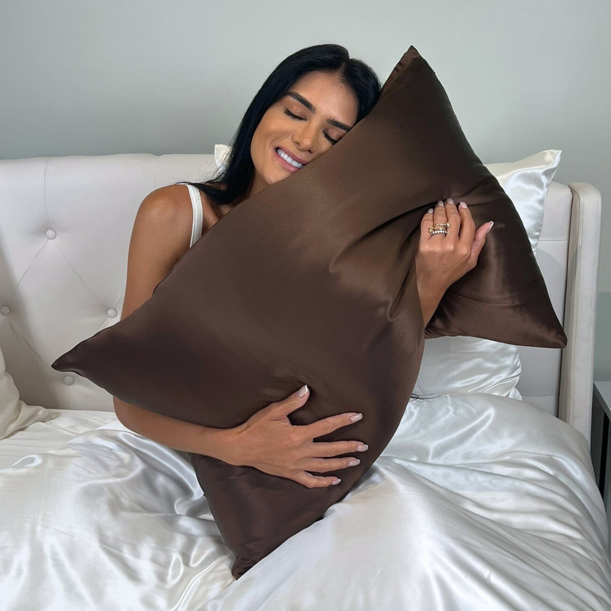 thumbnail image 2 of Chic Home Luxury Satin Silk Feel Microfiber Pillowcases - Set Of 2 Or 4, Envelope Closure, 50x75 Cm, Hypoallergenic, Machine Washable, OEKO-TEX 2 of 6