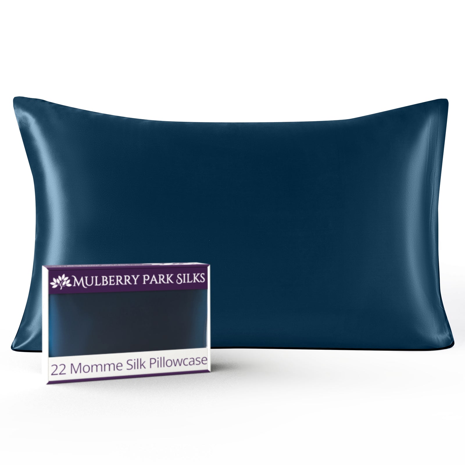 Deep Sea 22 Momme 100% Silk Pillowcase by Mulberry Park Silks with luxurious, Smooth Feel