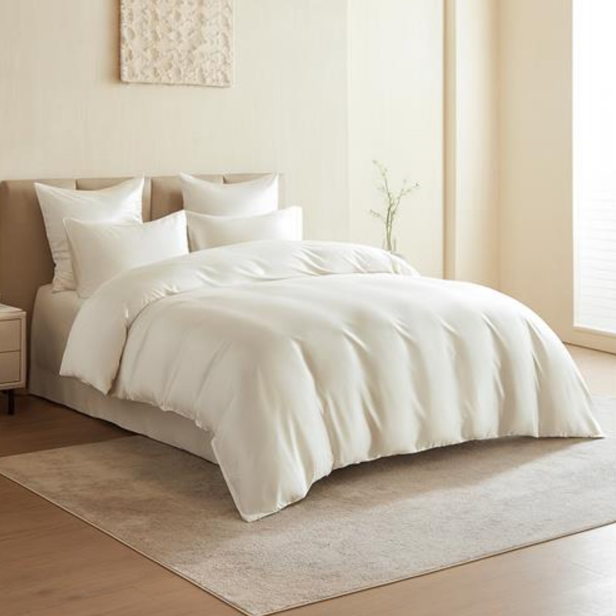 22 Momme Silk Duvet Cover - Ivory