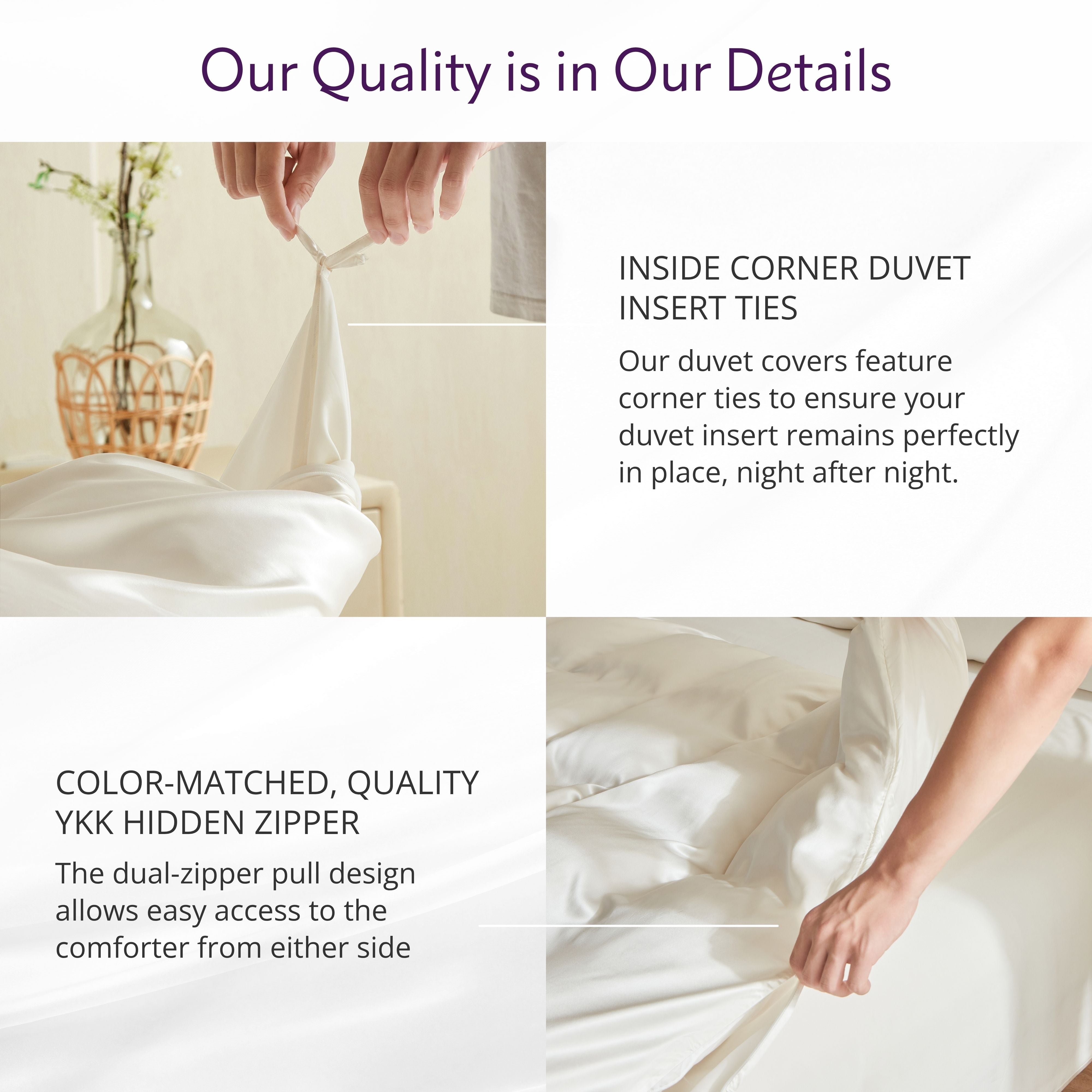 100% Mulberry Silk Duvet Covers & Down Duvet Inserts | 22 Momme