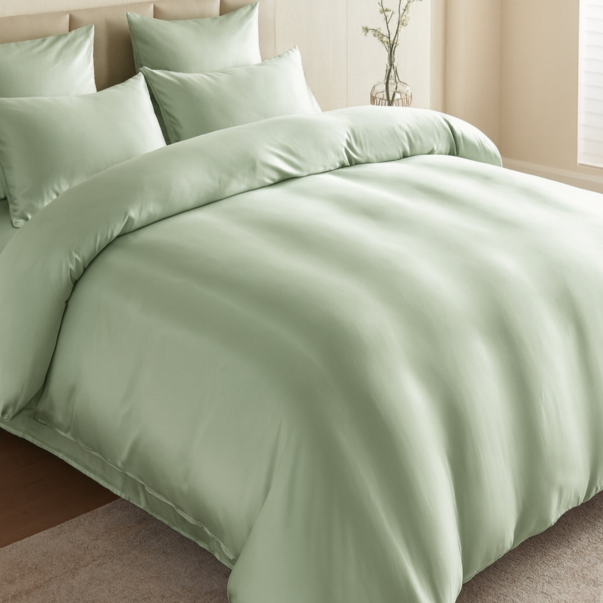 22 Momme Silk Duvet Cover - Sage