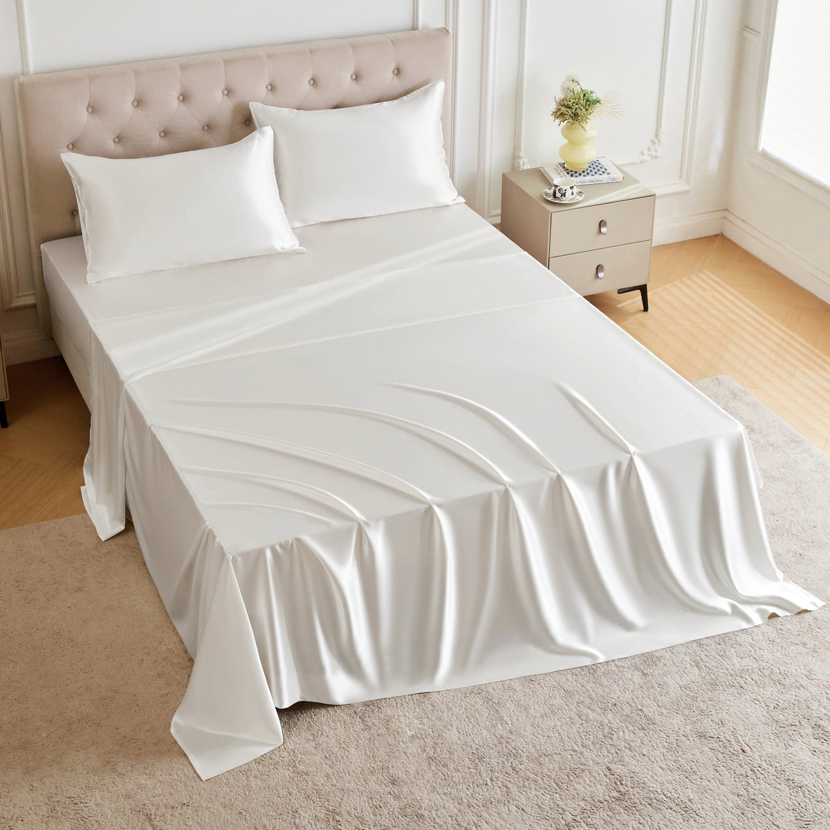30 Momme Silk Sheet Set - White
