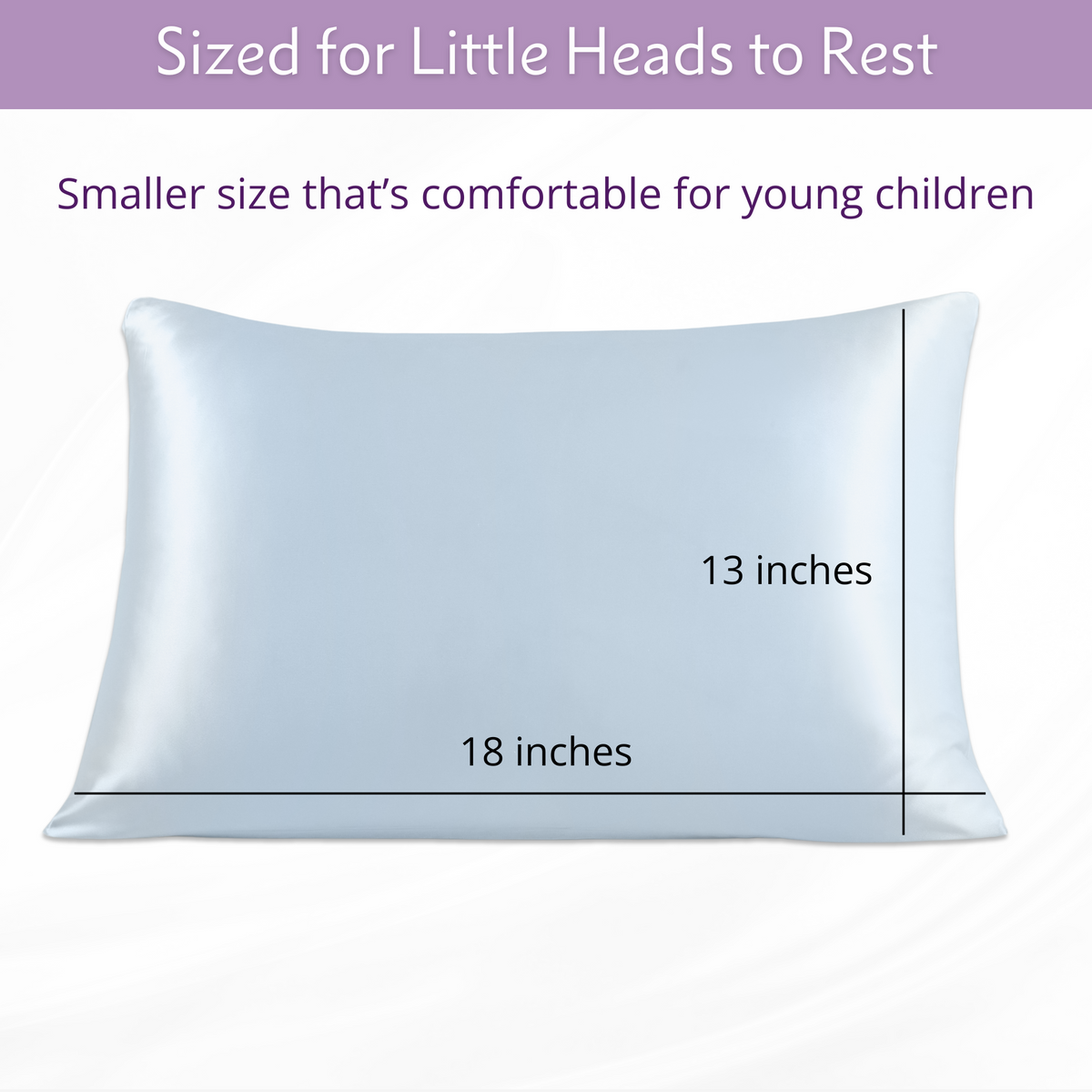 Pure Silk Toddler Pillowcase - Bedtime Blue