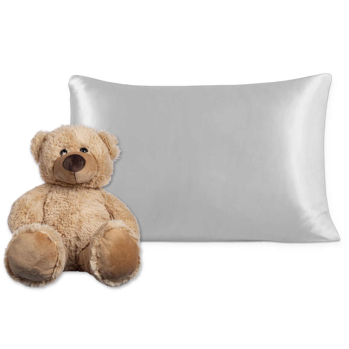 Pure Silk Toddler Pillowcase - Sleepy Silver