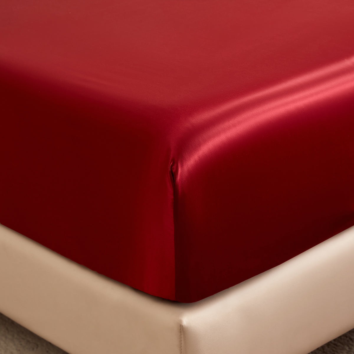 22 Momme Silk Fitted Sheet - Cabernet