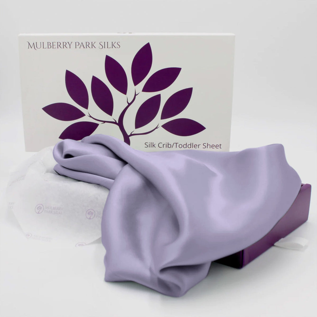 Silk Crib Fitted Sheet - Peaceful Purple