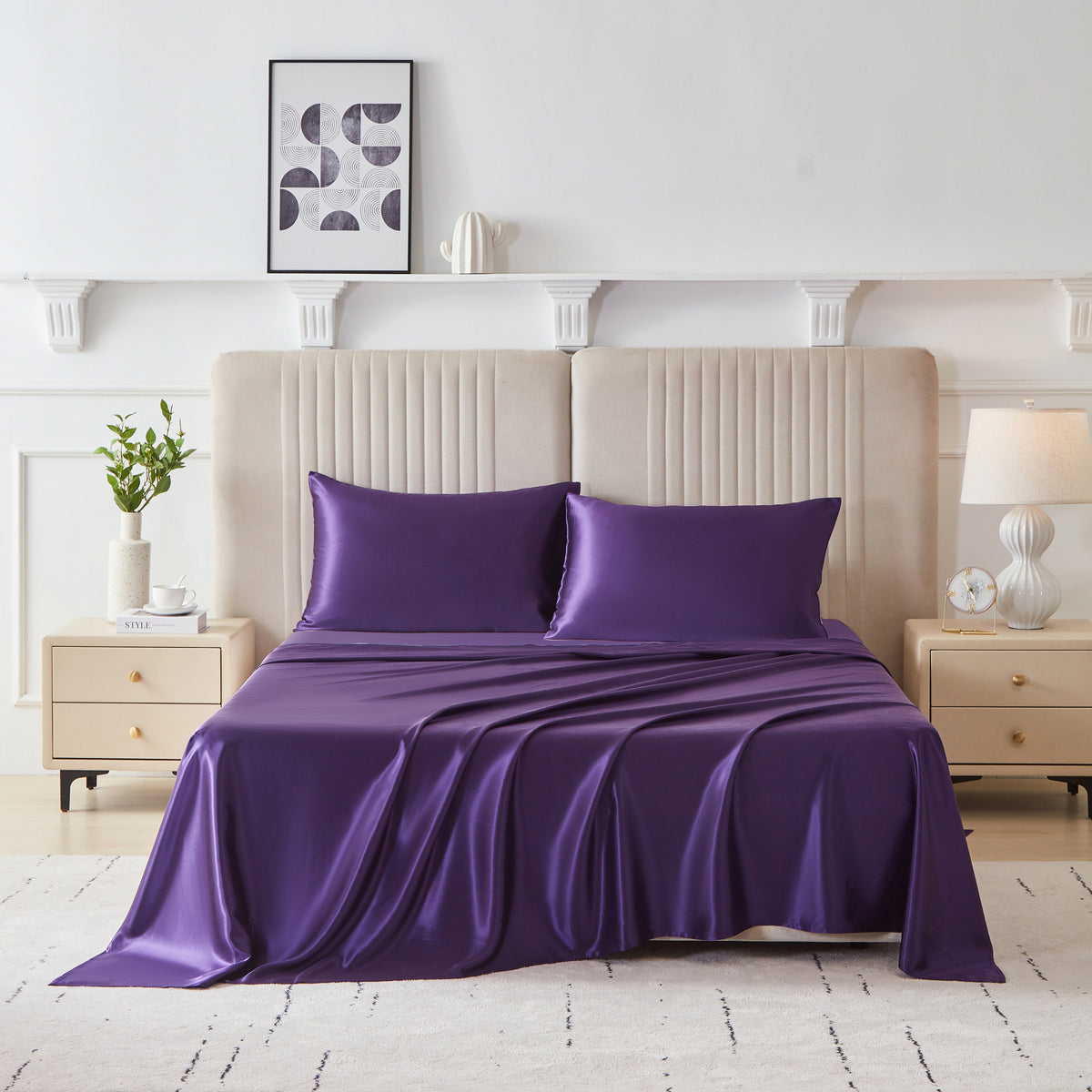 22 Momme Silk Sheet Set - Plum