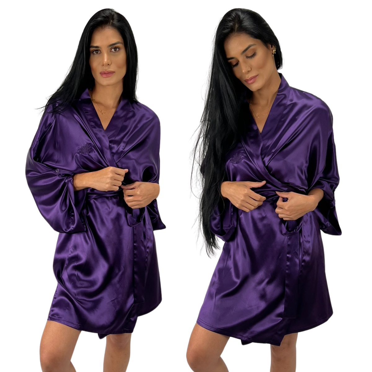 YOURS LONDON Robe portefeuille longue violette à volants et manches courtes YOURS LONDON Robe portefeuille longue violette à volants et manches courtes