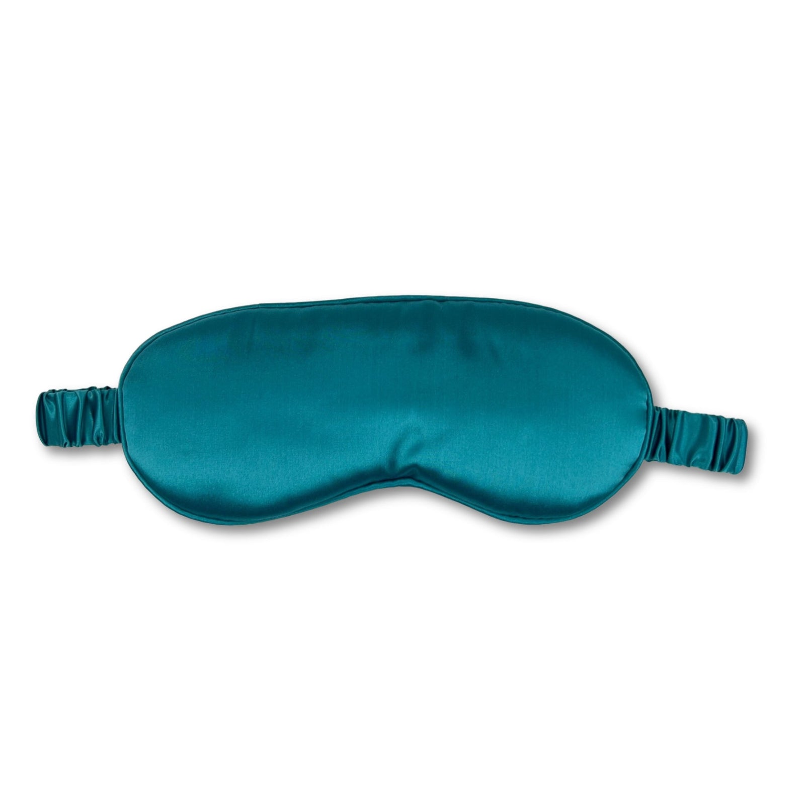 Mulberry park silks 22 momme silk sleep mask in Teal with adjustable strap for comfortable sleep 