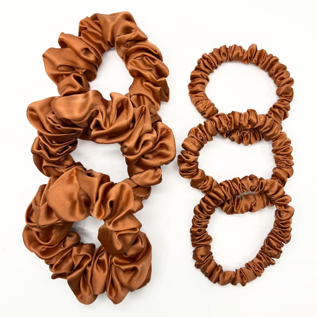 Silk Scrunchies - Copper