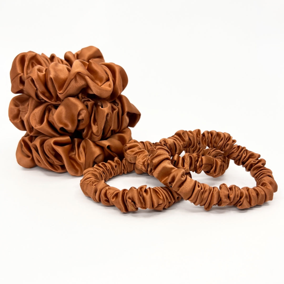 Silk Scrunchies - Copper