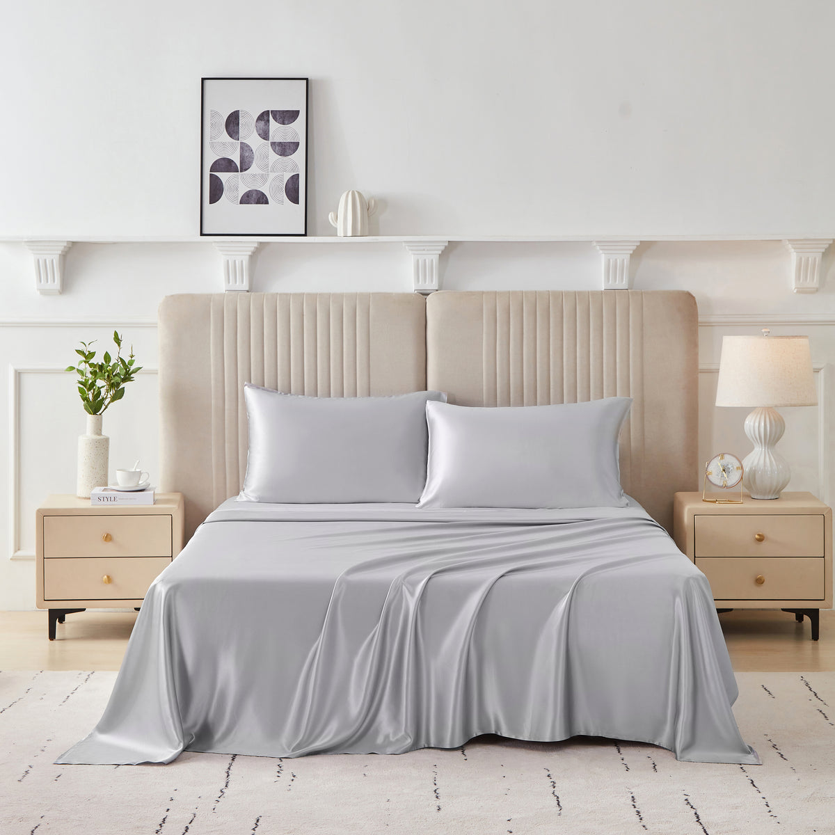 22 Momme Silk Sheet Set - Silver