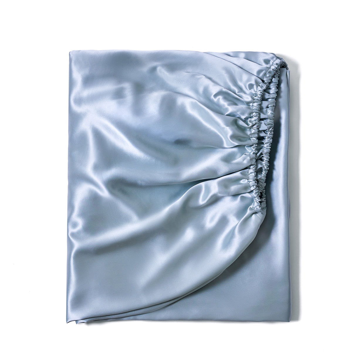 22 Momme Silk Fitted Sheet - Steel Blue