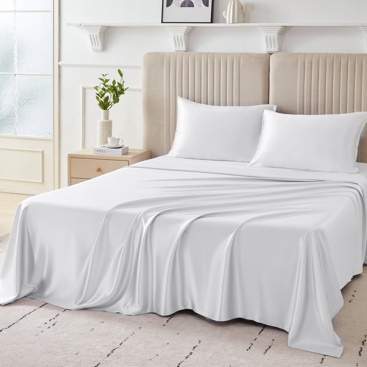 22 Momme Silk Sheet Set - White