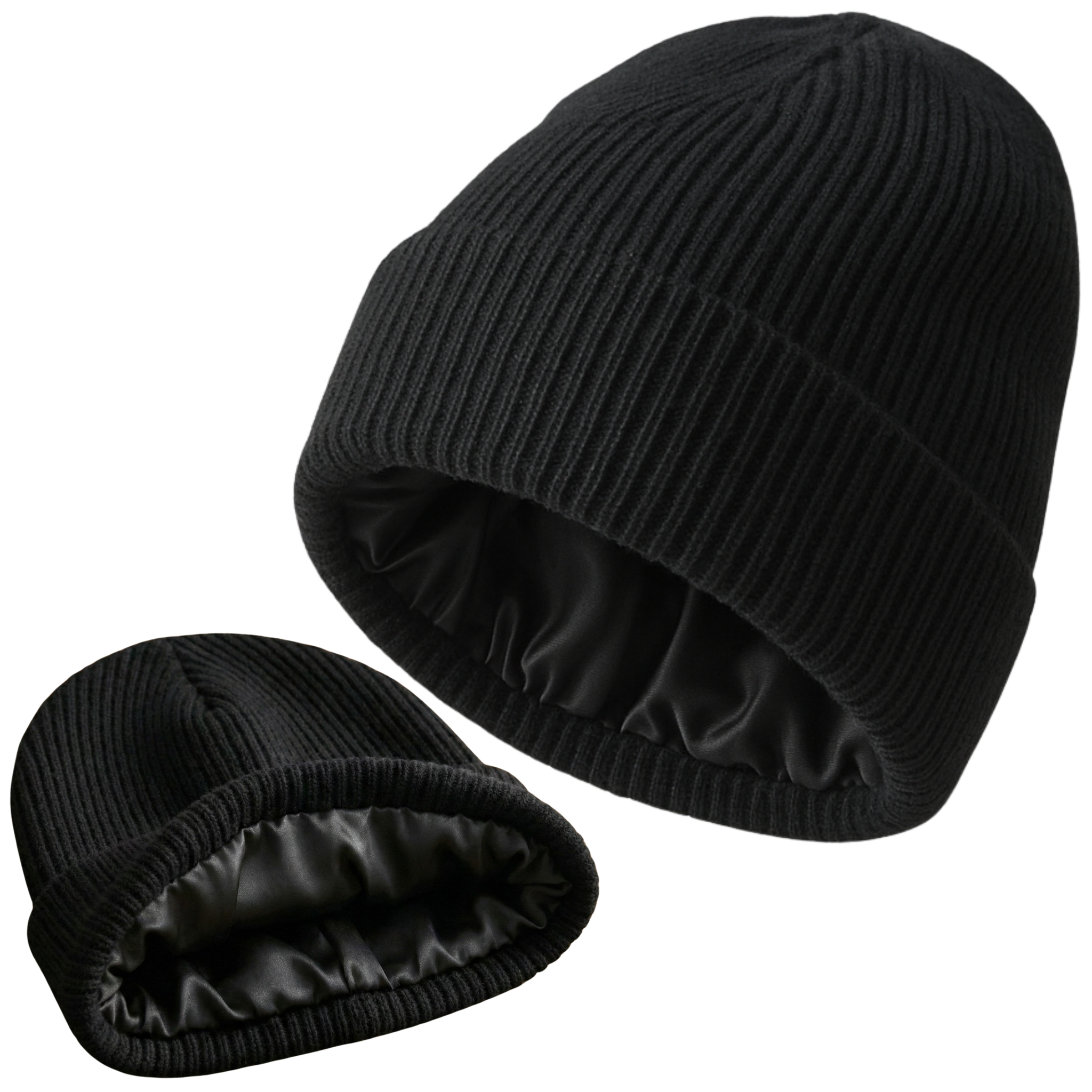 帽子 Rosarymoon Bucktail Knit Beanie black Backtail Knit Beanie - ROSARYMOON OFFICIAL WEB STORE
