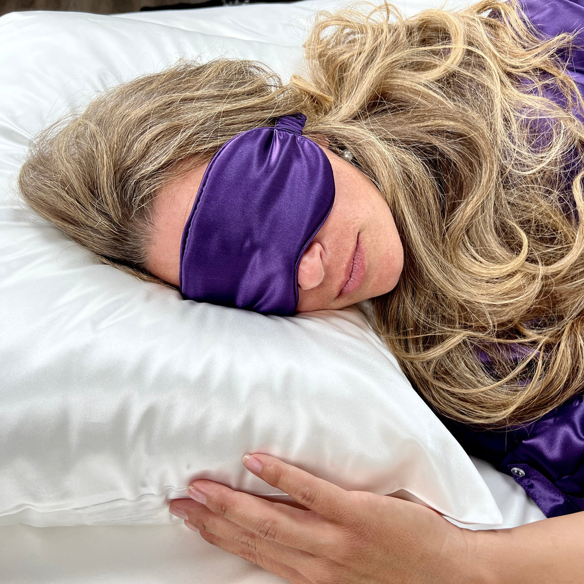 Silk Sleep Mask - Plum