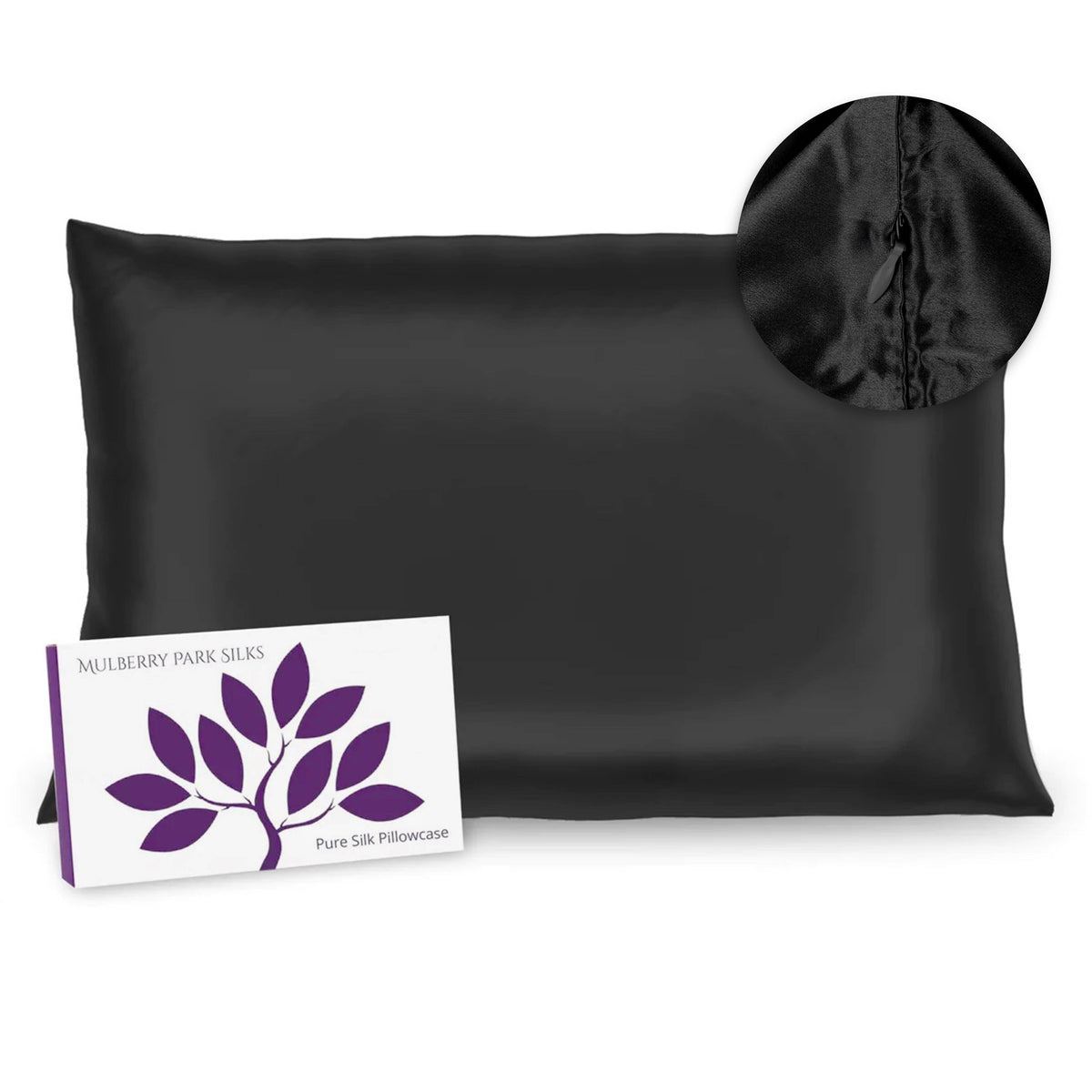 19 Momme Silk Pillowcase - Black