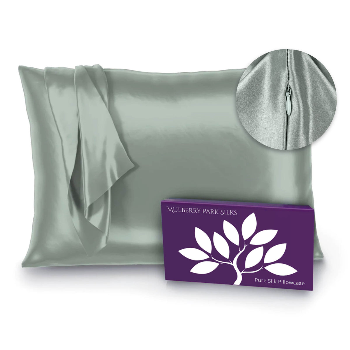 22 Momme Silk Pillowcase - Sage
