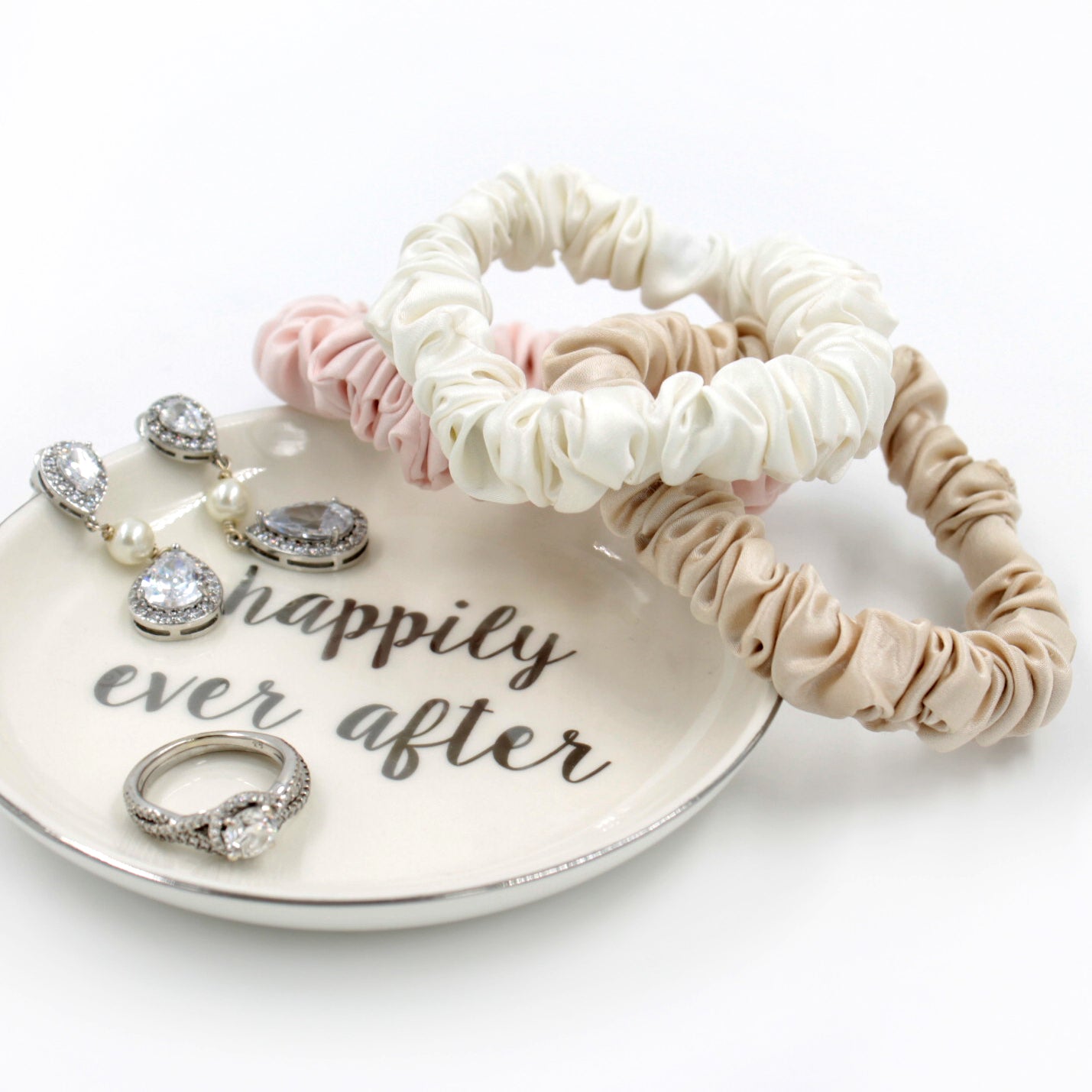 Romantic Sheer Scrunchie Set pf 3 – Hearts, Dots & Florals in Elegant Ivory il_fullxfull.2971257360_4oog.jpg main image 3