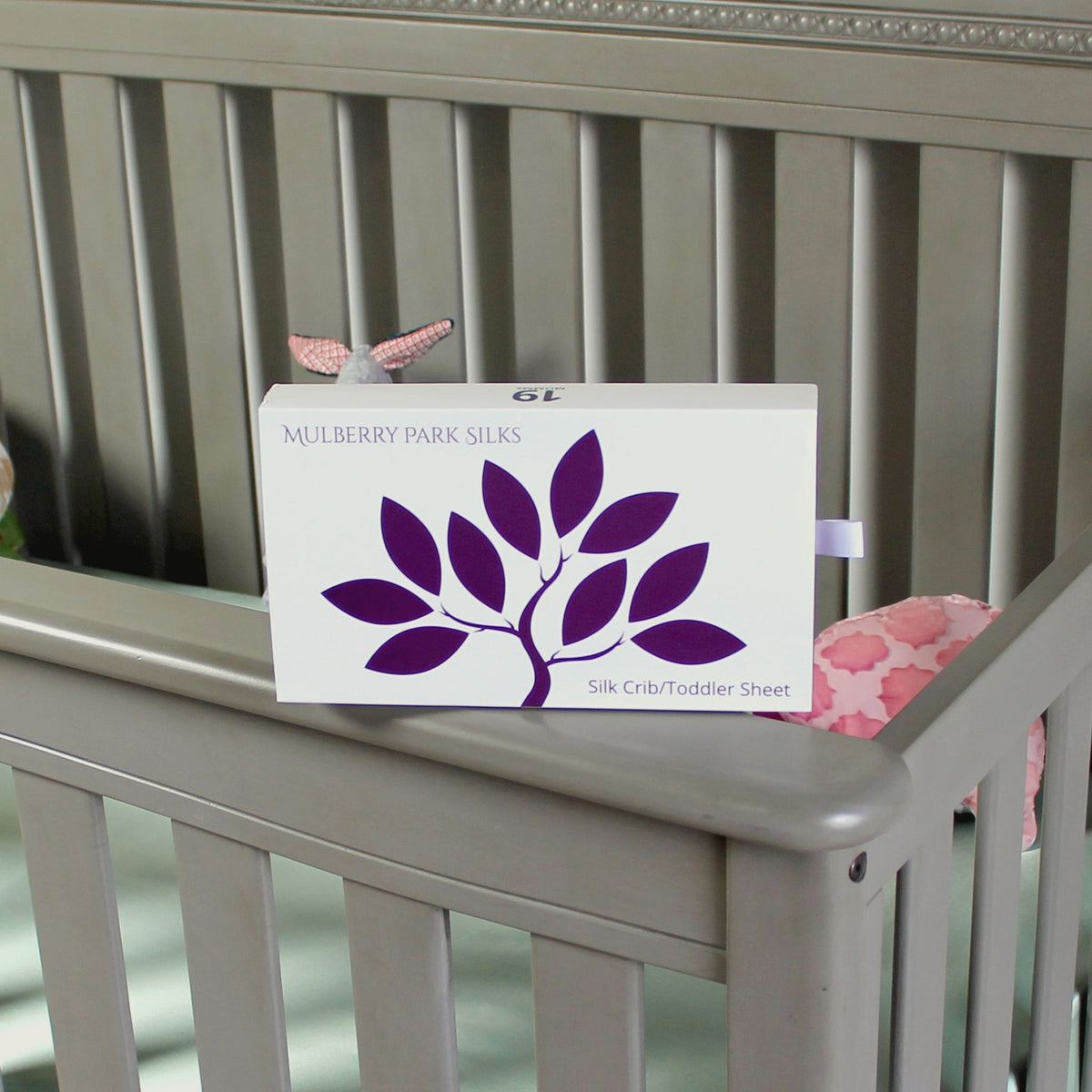 Mulberry Park Silks Silk Crib &amp; Toddler Fitted Sheet with Giftbox 2