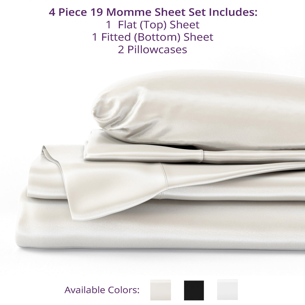 MPS Included in Sheet Set 19 Momme Ivory