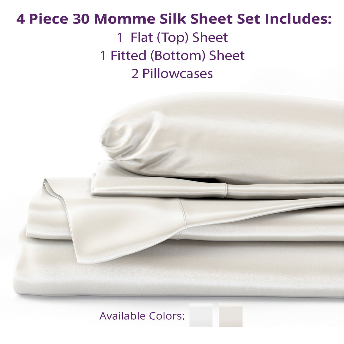 30 Momme Silk Sheet Set - Ivory