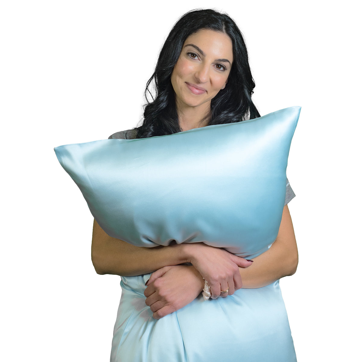 Mulberry Park Silks 19 Momme Blue Pillowcase Keeps Hair Hydrated