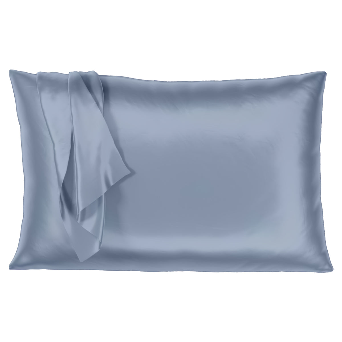 Mulberry Park Silks 22 Momme Silk Pillowcase Steel Blue