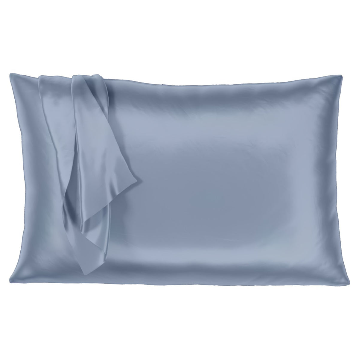 Mulberry Park Silks OUTLET 22 Momme Silk Pillowcase Steel Blue
