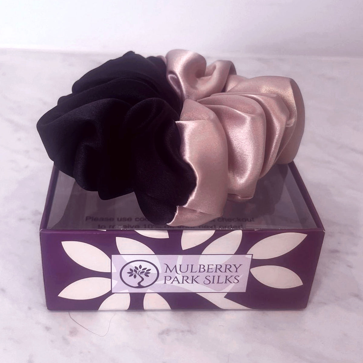 Oversized Two Toned Silk Scrunchies